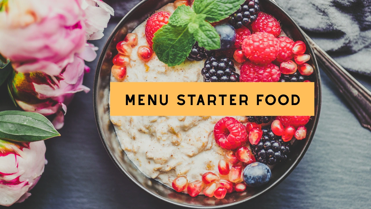 Menu starter food