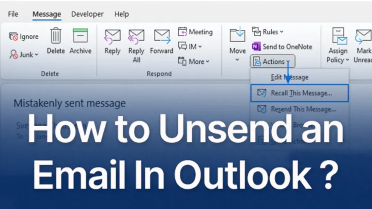 How to Unsend an Email in Outlook